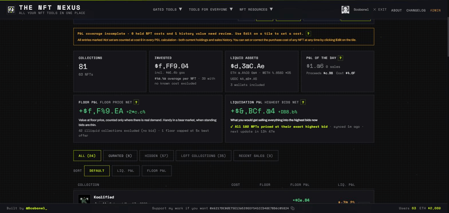Gestionnaire de portefeuille NFT Nexus
